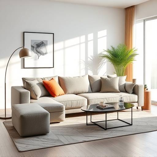 A plush Aurora Comfort sofa in a modern living room