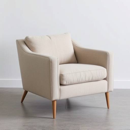 The 'Aurora' armchair, a modern armchair with clean lines and comfortable support.